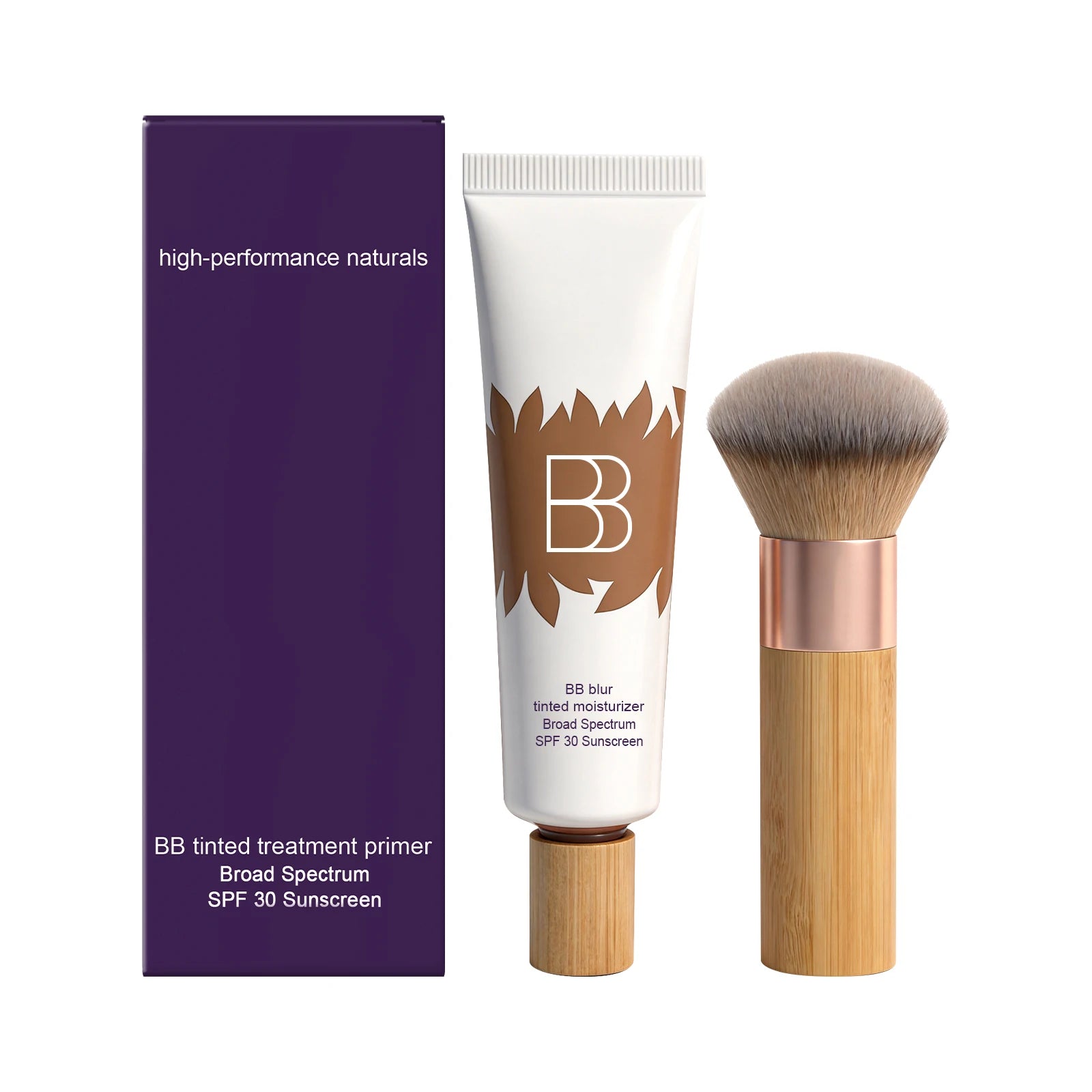 Moisturizing BB Cream Set | Even Skin Tone & Smooth Finish BB & CC Cream Peaceful Pleasures Health and Wellness 30ML With Brush