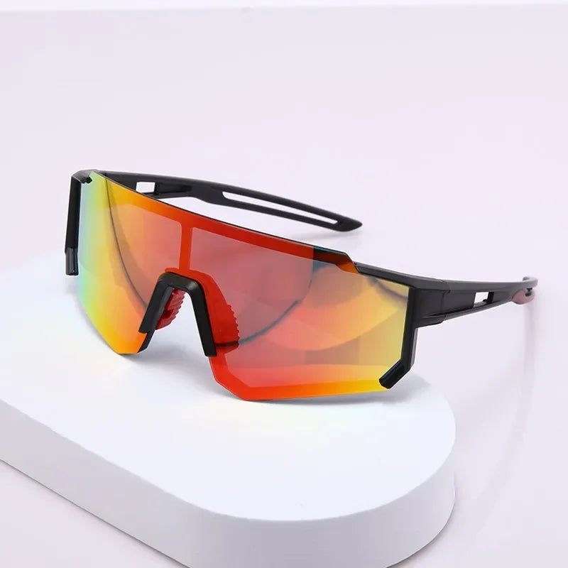 New Outdoor Riding Sunglasses One-piece Bicycle Windscreen European and American MEN'S Sports Sunglasses Peaceful Pleasures Health and Wellness
