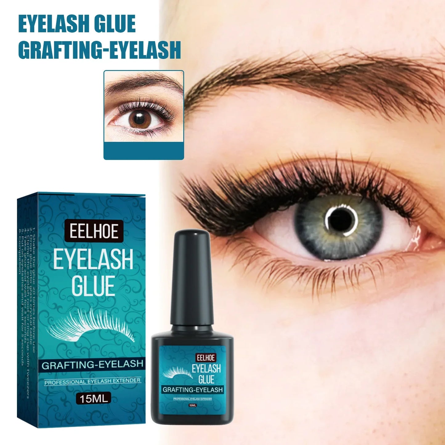 EELHOE Eyelash Glue – Quick Dry, Low Irritation Lash Adhesive