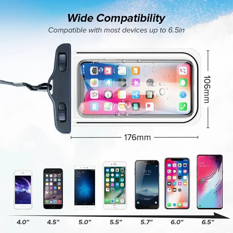 Waterproof Phone Pouch – Glow-in-Dark Dry Bag for Swimming