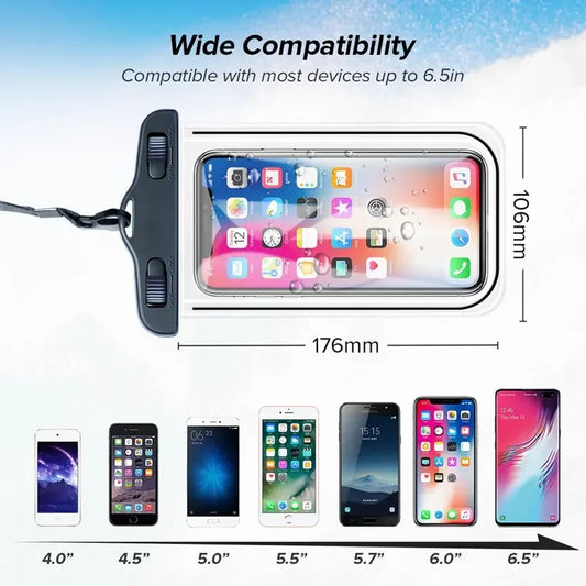 Waterproof Phone Pouch – Glow-in-Dark Dry Bag for Swimming Waterproof Phone Pouch Oasis Select