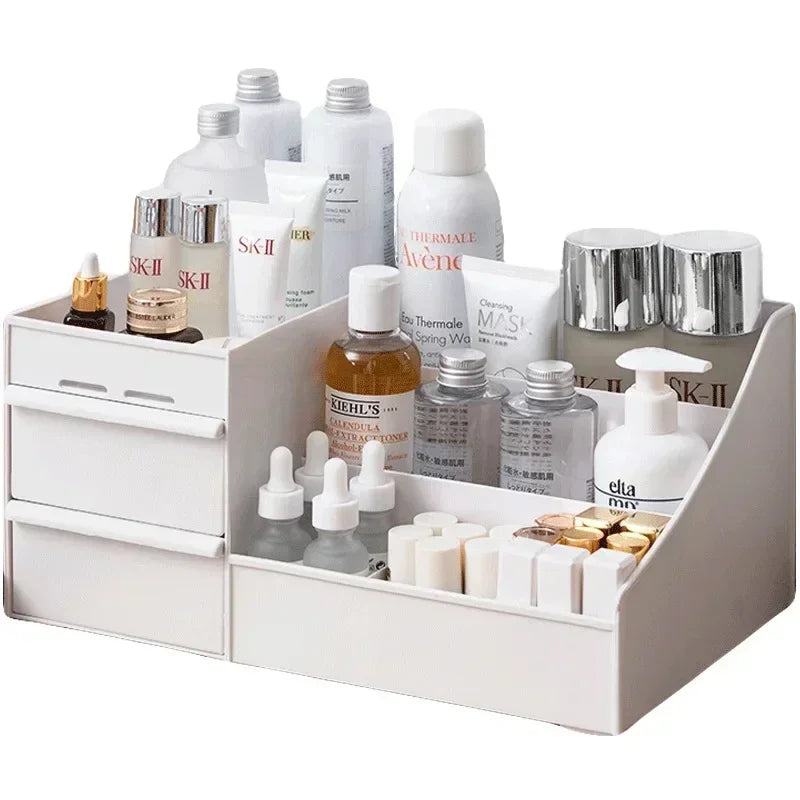 3 Layers Desktop Sundries Cosmetic Box Lipstick skincare products Storage Box Dresser Drawer Type Plastic Jewelry Storage Rack Peaceful Pleasures Health and Wellness