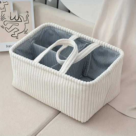 Large Bohemian Storage Basket | Multi-Compartment Organizer