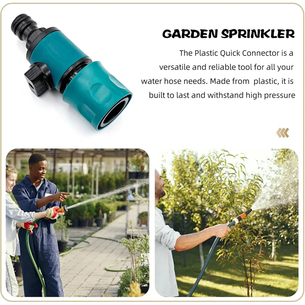 Garden Hose Pipe In-Line Faucet Tap Shut Off Valve Fitting Watering Irrigation Quick Connector With Valve Garden Gadget Peaceful Pleasures Health and Wellness