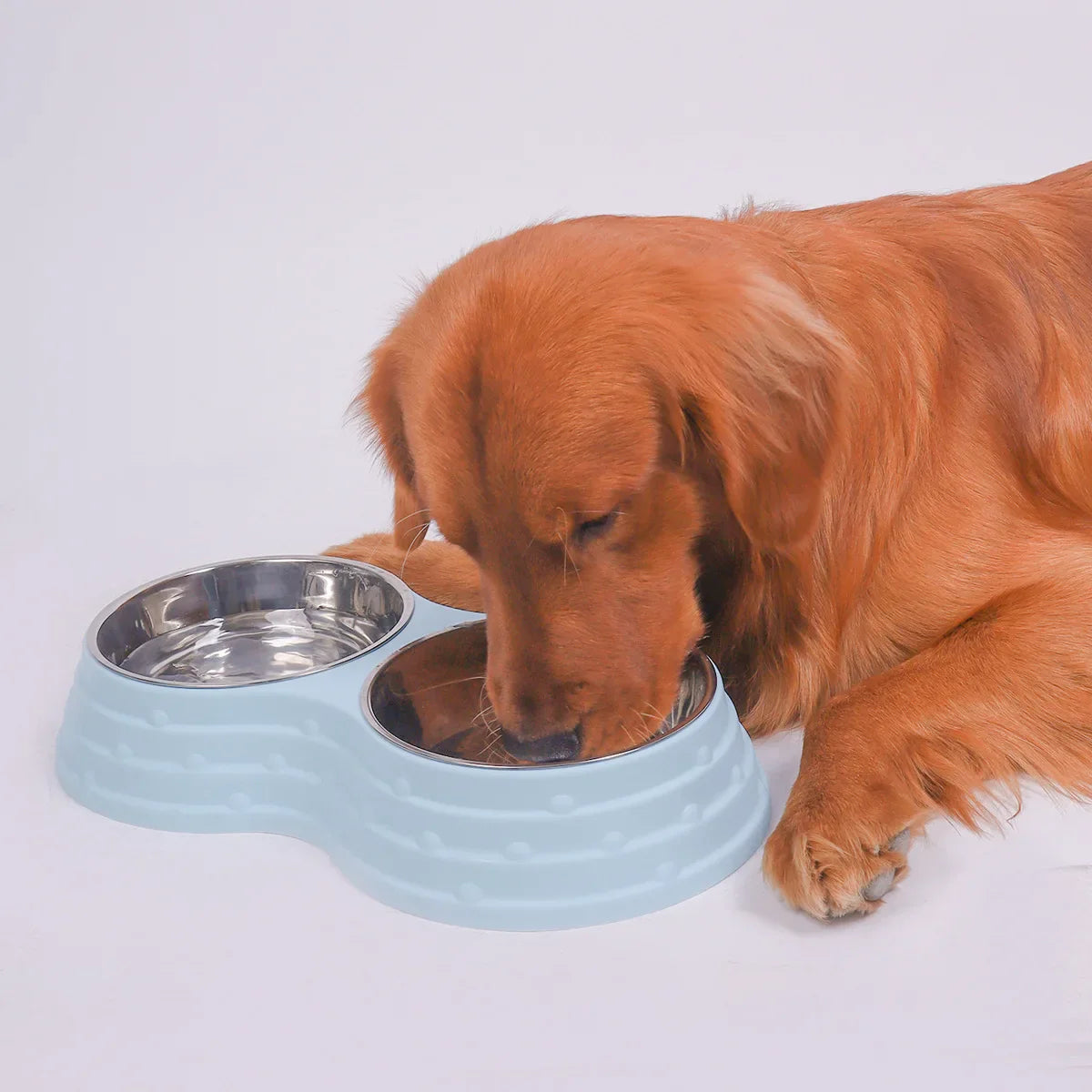 Double Bowl Pet Feeder – Stainless Steel, Non-Slip Base | Dogs & Cats