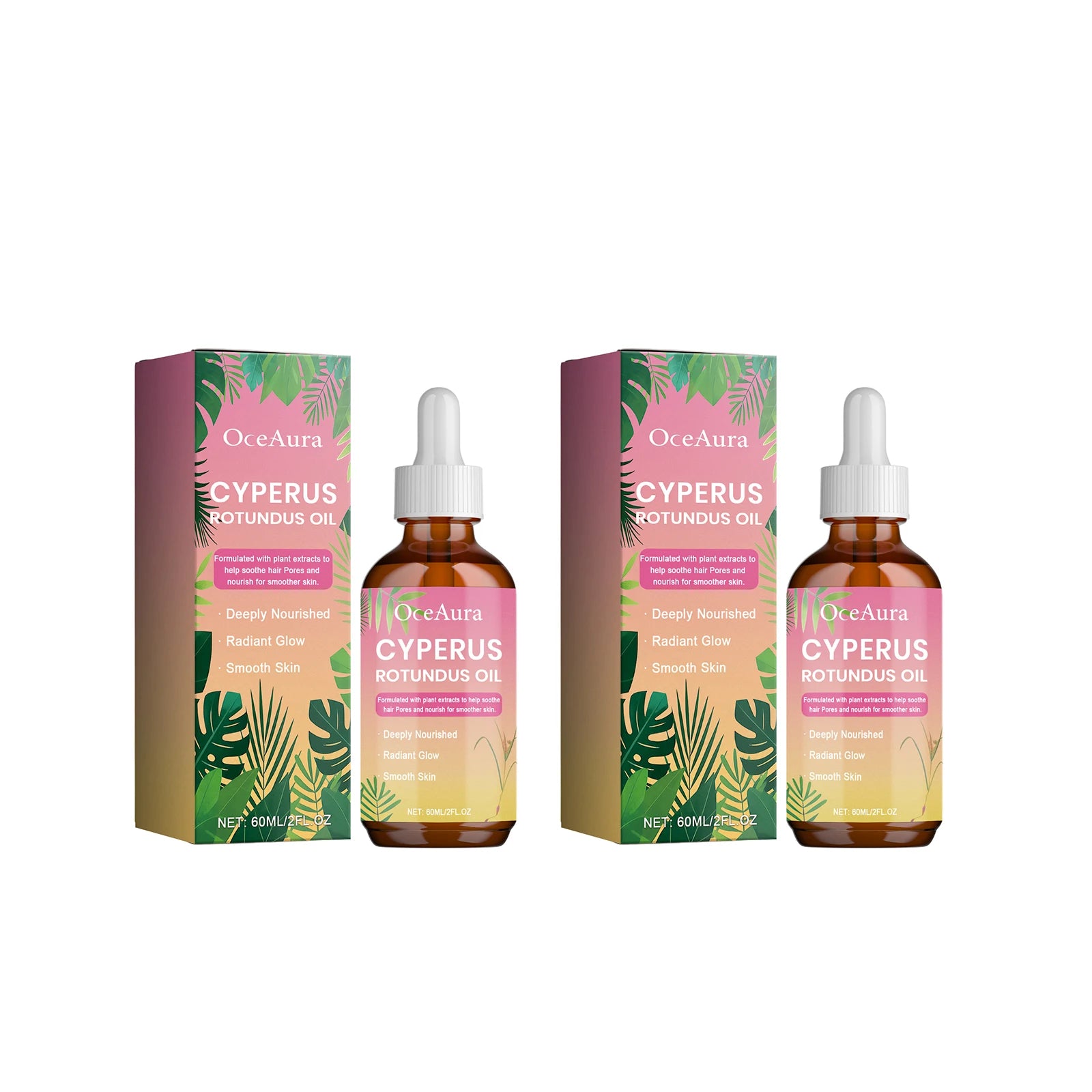 Oceaura Natural Cyperus Rotundus Oil Hair Removal Serum Armpit Legs Arms Body Hair Inhibitor Smooth Hydrating Hair Removal Oil Peaceful Pleasures Health and Wellness 120ml boxed