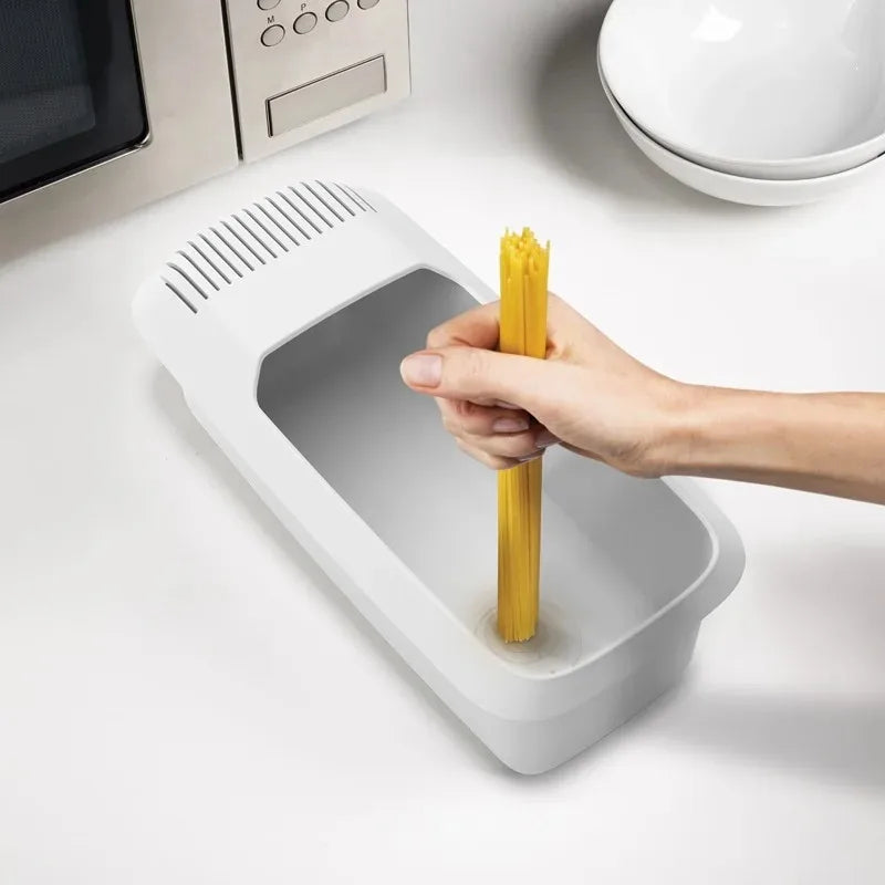 Hot Kitchen Storage Box, Drainage Storage Basket, Plastic Pasta Box, Washing and Cooking liuyingDual-use Box, Microwave Heating Peaceful Pleasures Health and Wellness