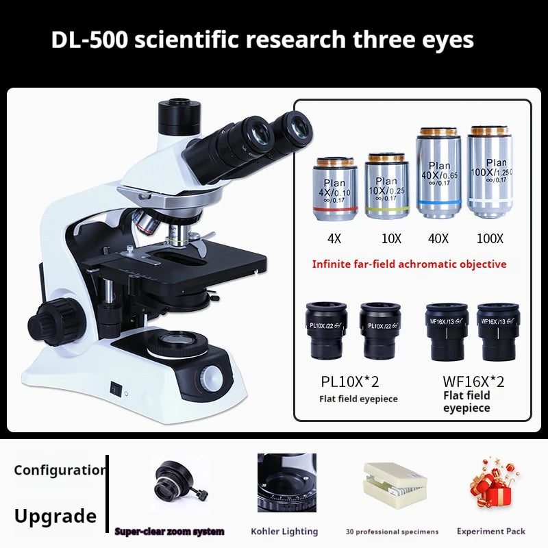 Research Grade Biological Microscope Plan/infinity Optical System Experimental University Specific Medical Photography Peaceful Pleasures Health and Wellness 2