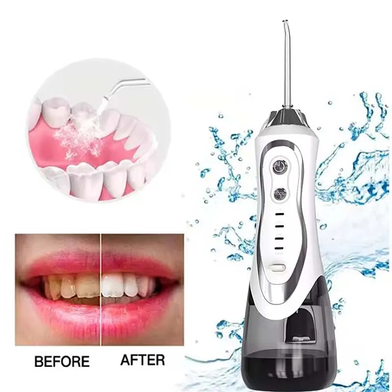 Household Ipx7 300ml Floss Usb Home Powerful Travel Teeth Cleaner Cordless Electric Portable Oral Irrigator Dental Water Flosser Peaceful Pleasures Health and Wellness