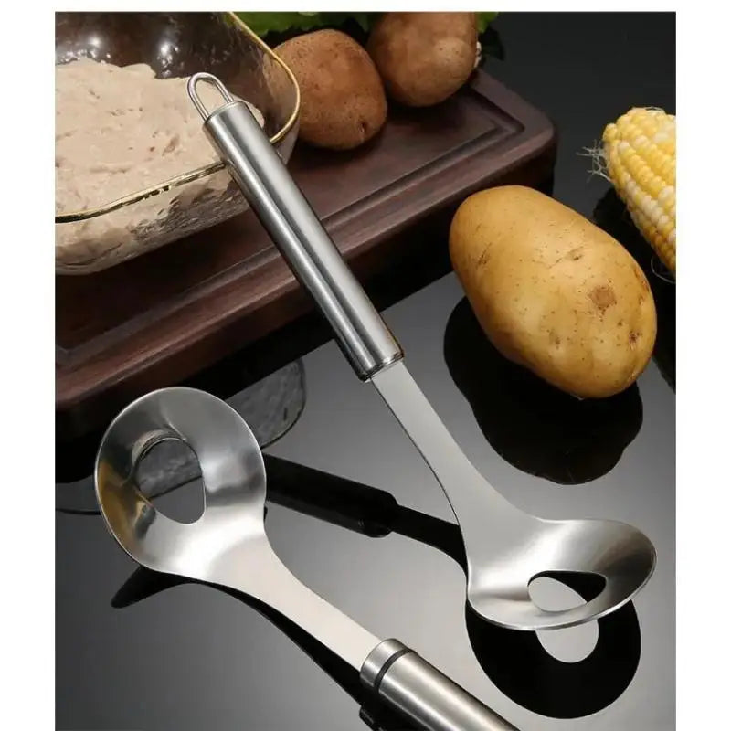 Meatball Maker Spoon Meat Baller Elliptical Leakage Hole Stainless