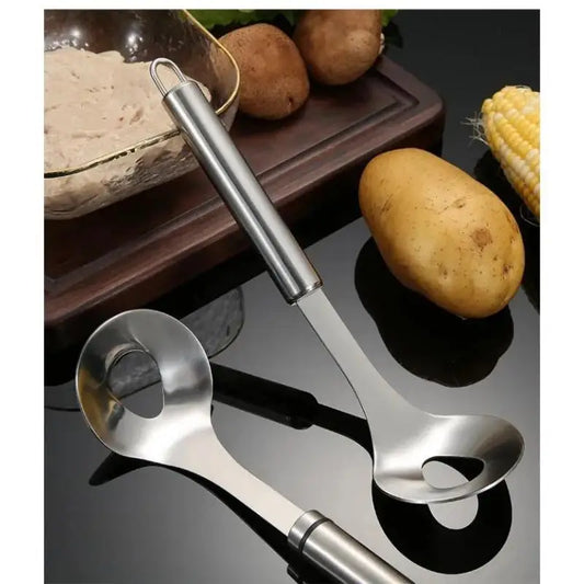 Meatball Maker Spoon Meat Baller Elliptical Leakage Hole Stainless Peaceful Pleasures Health and Wellness
