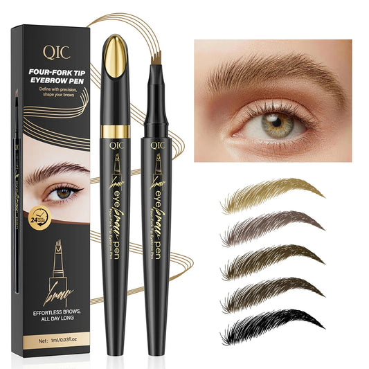 QIC 4-Point Microblading Eyebrow Pen – 5 Colors, Waterproof Liquid Eyebrow Pen Oasis Select