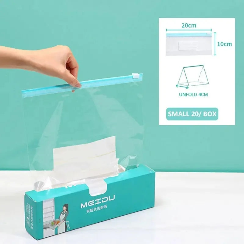 Resealable Zip Storage Bags Variety Pack – 50pcs Assorted Sizes Food Storage Bags Peaceful Pleasures Health and Wellness 20x10cm(20pcs)