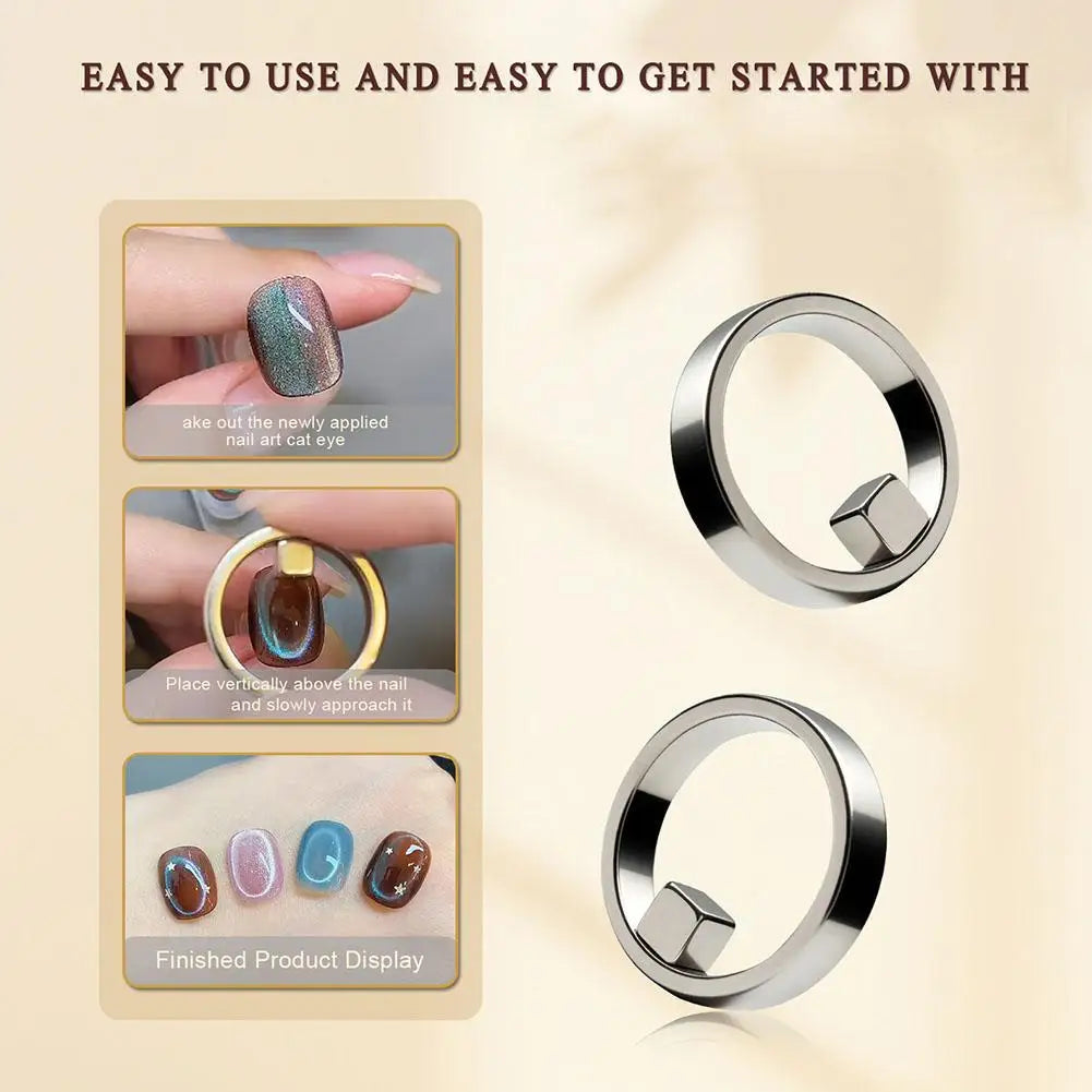 Cat Eye Nail Magnet Tool – Circular Double-Head for Gel Polish