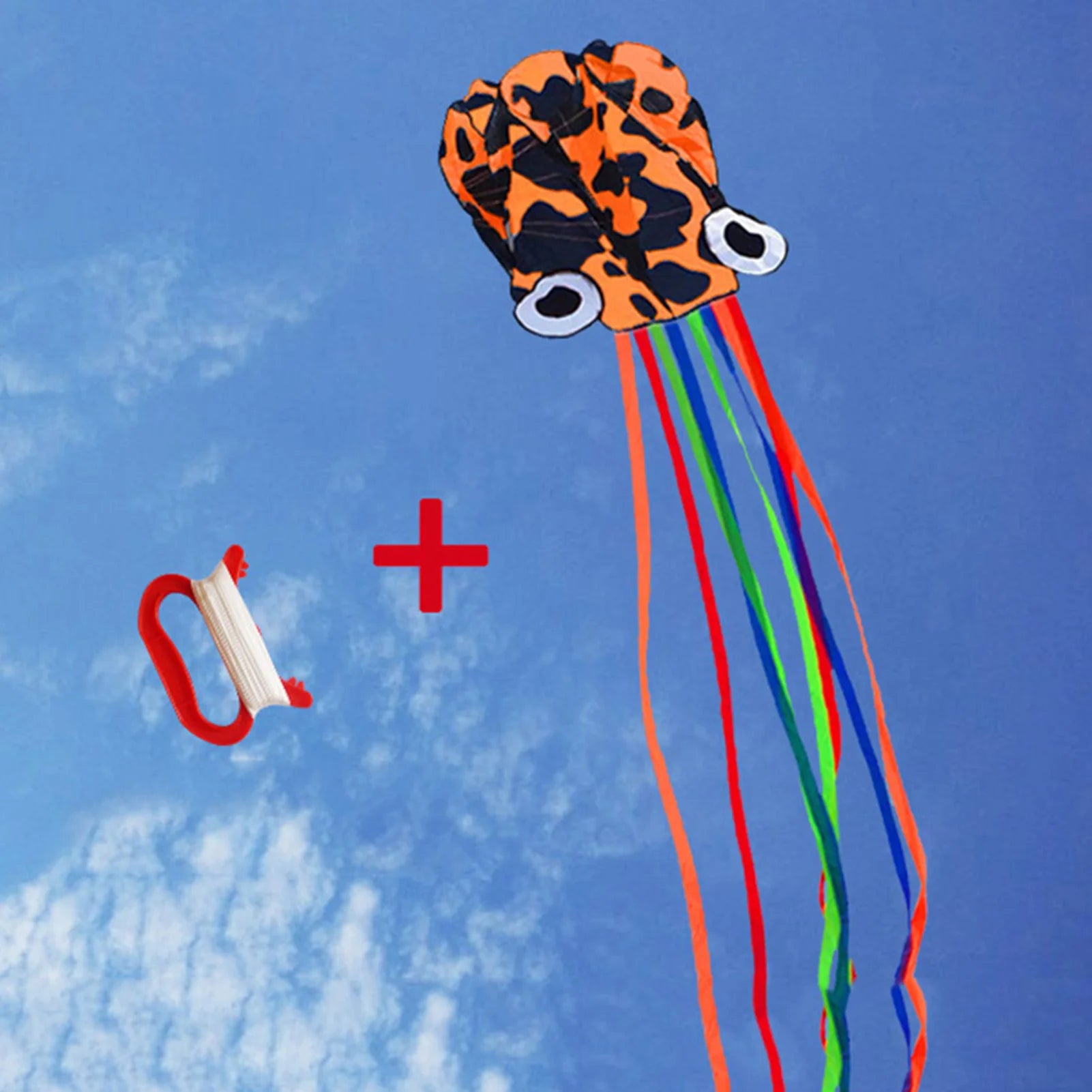 Kite Soft Octopus Flyer Kite Large Octopus Easy Flyer Kite with Handle & Line for Beach Park Garden Peaceful Pleasures Health and Wellness