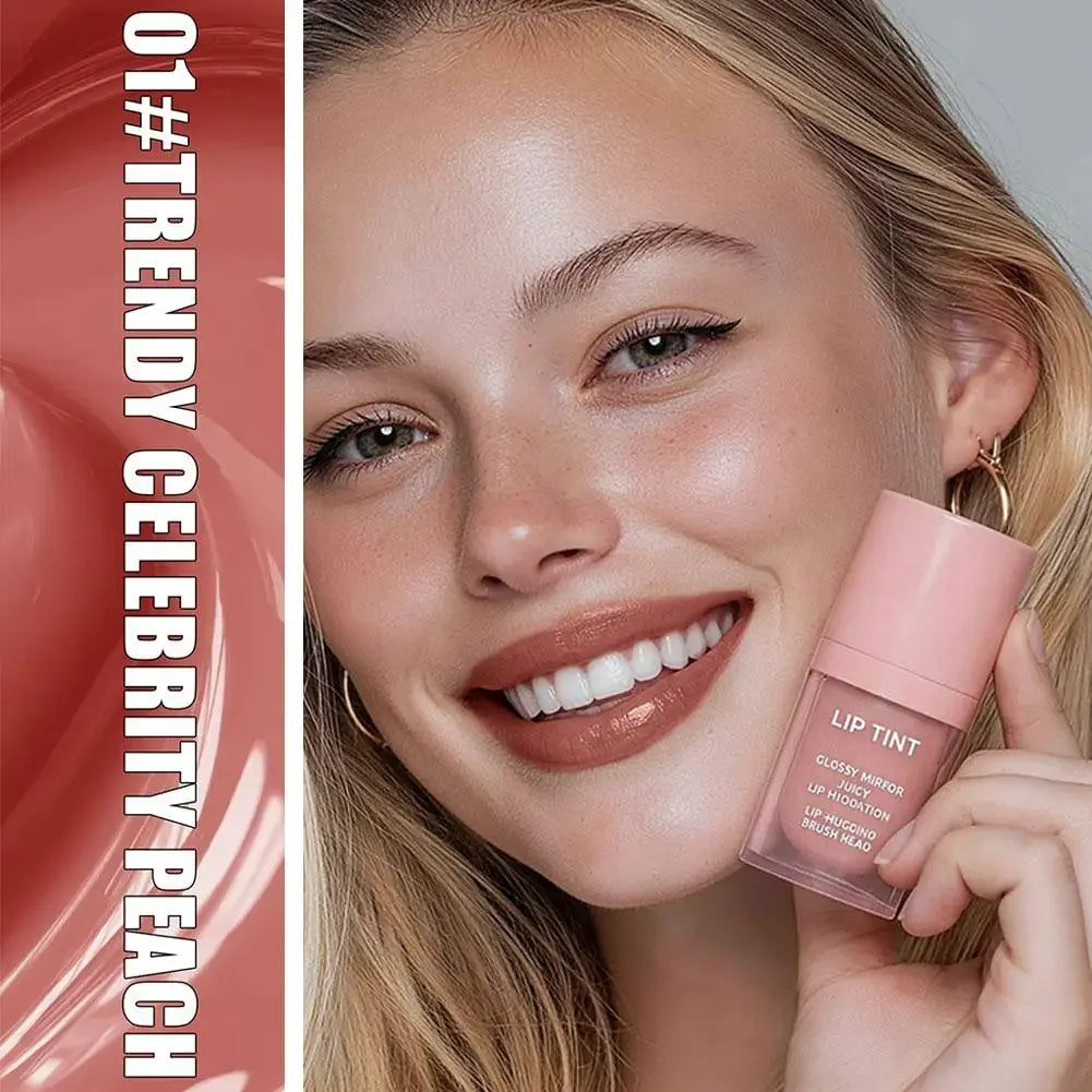 6 Colors Glossy Mirror Juicy Lip Tint Waterproof Non-stick Cup Long Lasting Moisturizing Lipstick High Shiny Lip Gloss Cosmetics Peaceful Pleasures Health and Wellness
