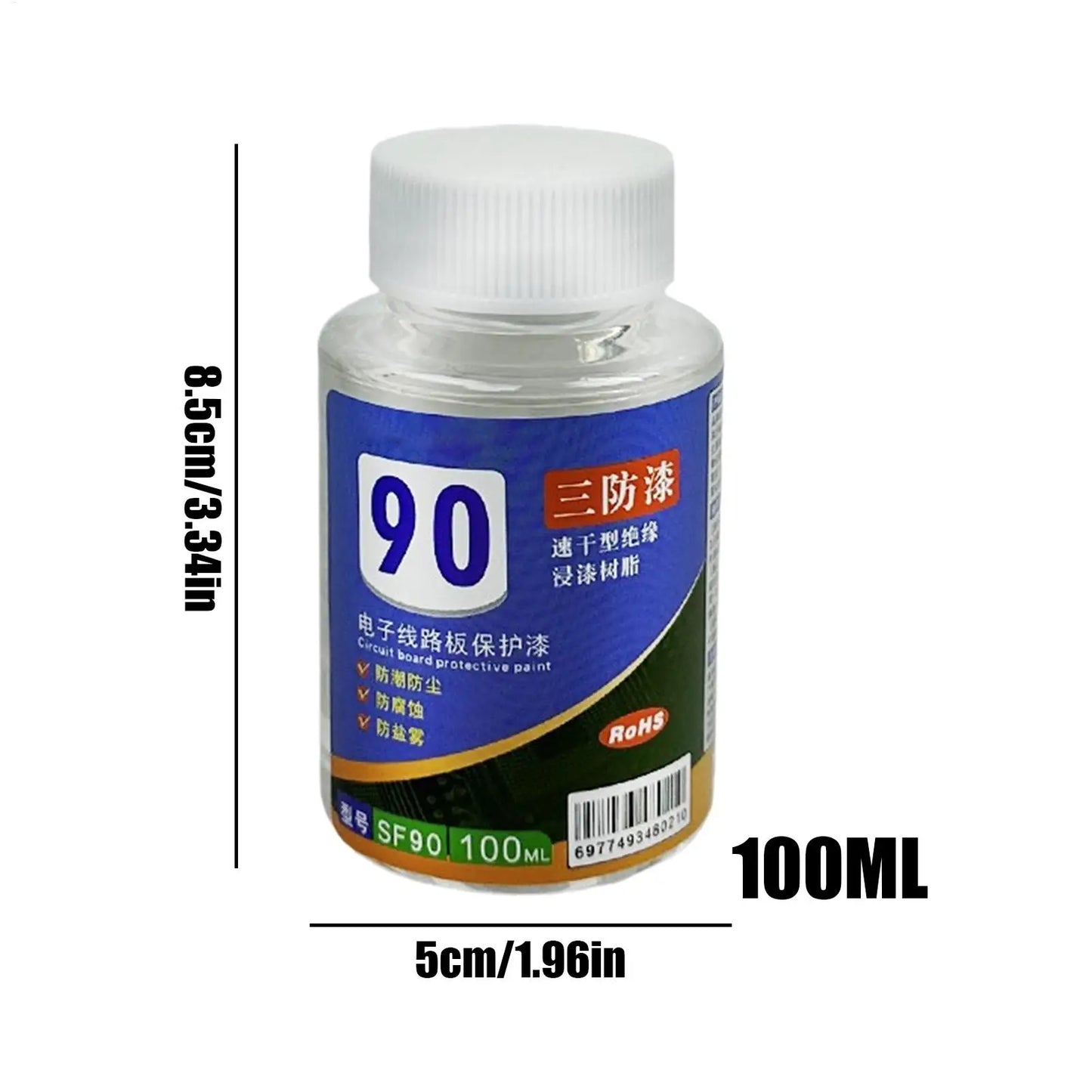 100ml Clear Conformal Coating Waterproof Protective Paint for Circuit Board, PCB, LED, Automotive Electronics Repair Peaceful Pleasures Health and Wellness