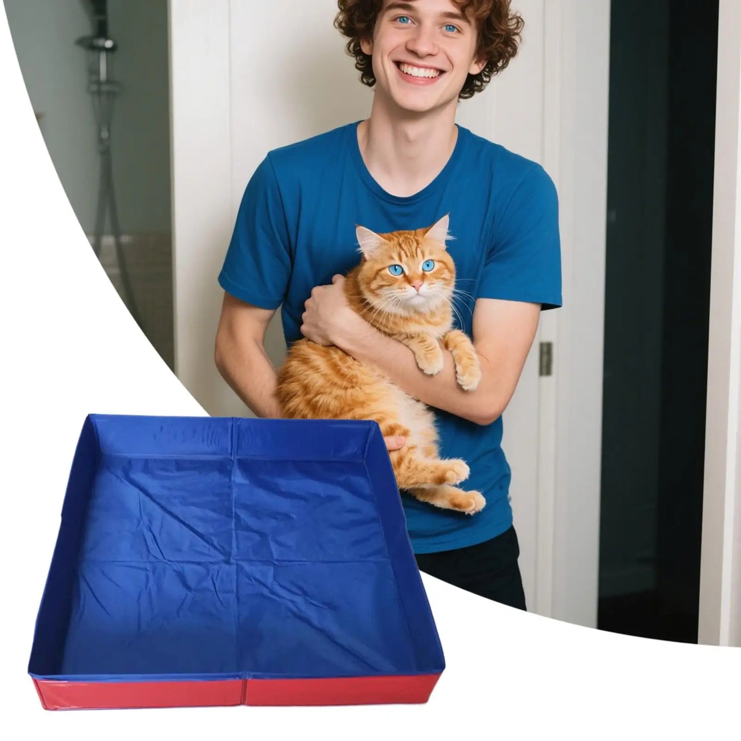 Foldable PVC Pet Pool – Anti-Slip Dog & Cat Bathing Tub