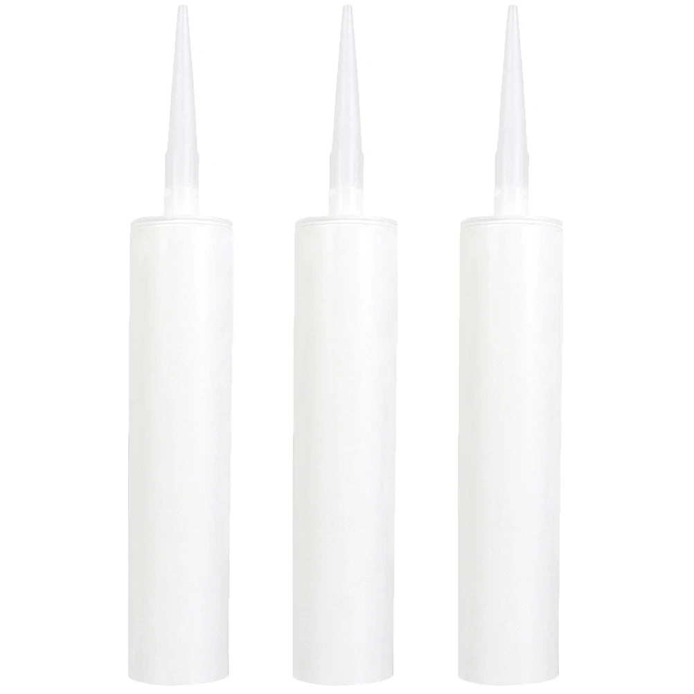 3pcs Caulk Caps Caulking Sealant Tube Empty Caulking Tube Refillable Sealant Caulking Tube Bottle Homesqueeze Caulking Pipes Peaceful Pleasures Health and Wellness 3pcs White