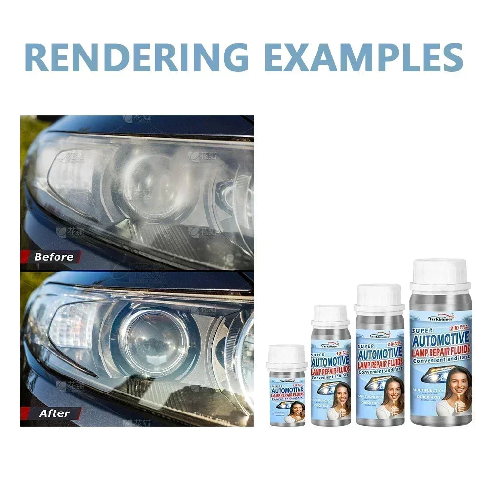 Car Headlight Polish Restoration Kit Headlight Polishing Cleaning Kit Anti-Scratch Hydrophobic Car Headlight Repair Polish Tool Peaceful Pleasures Health and Wellness