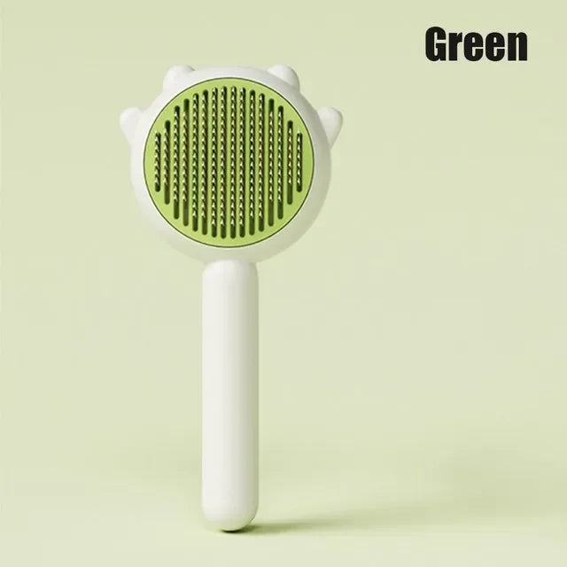 Self-Cleaning Pet Grooming Brush | Cat & Dog Deshedding Comb