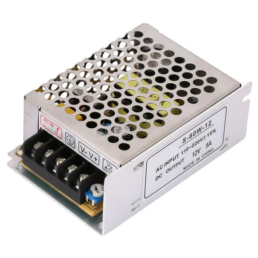 12V 5A Power Supply Adapter 60W Power Supply Transformer Switch 220 AC To 12V DC Peaceful Pleasures Health and Wellness Transformer