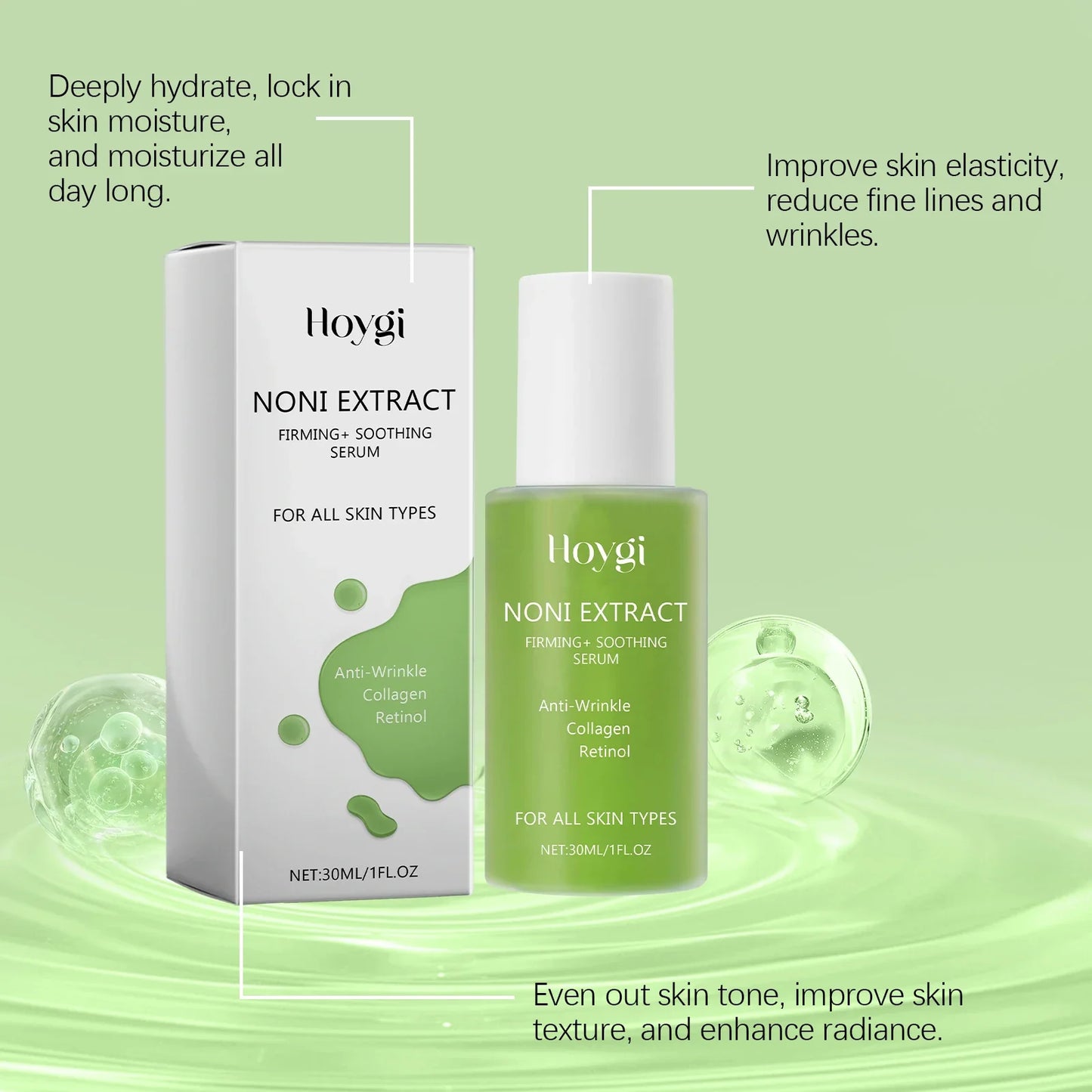 Hoygi Retinol & Noni Fruit Face Serum – Brighten & Firm 30ml