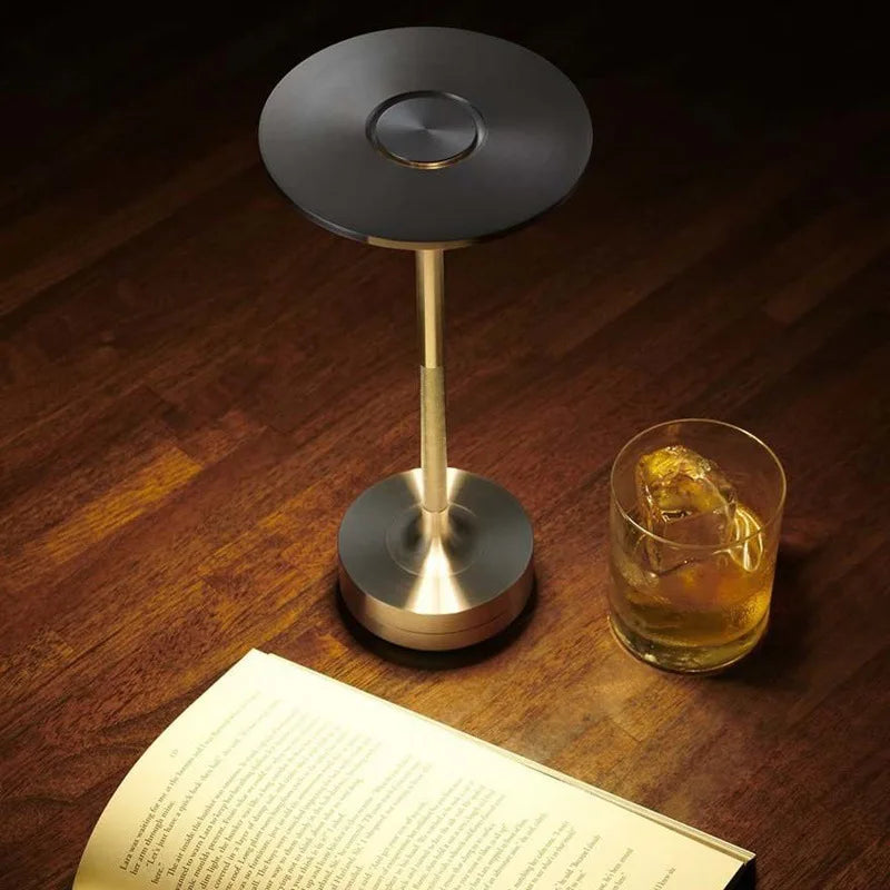 Rechargeable Alloy Table Lamp for Bedroom Wireless Touch Lamp Camping Candle Creative Desk Lamp USB-C Charging 2400mAh Peaceful Pleasures Health and Wellness