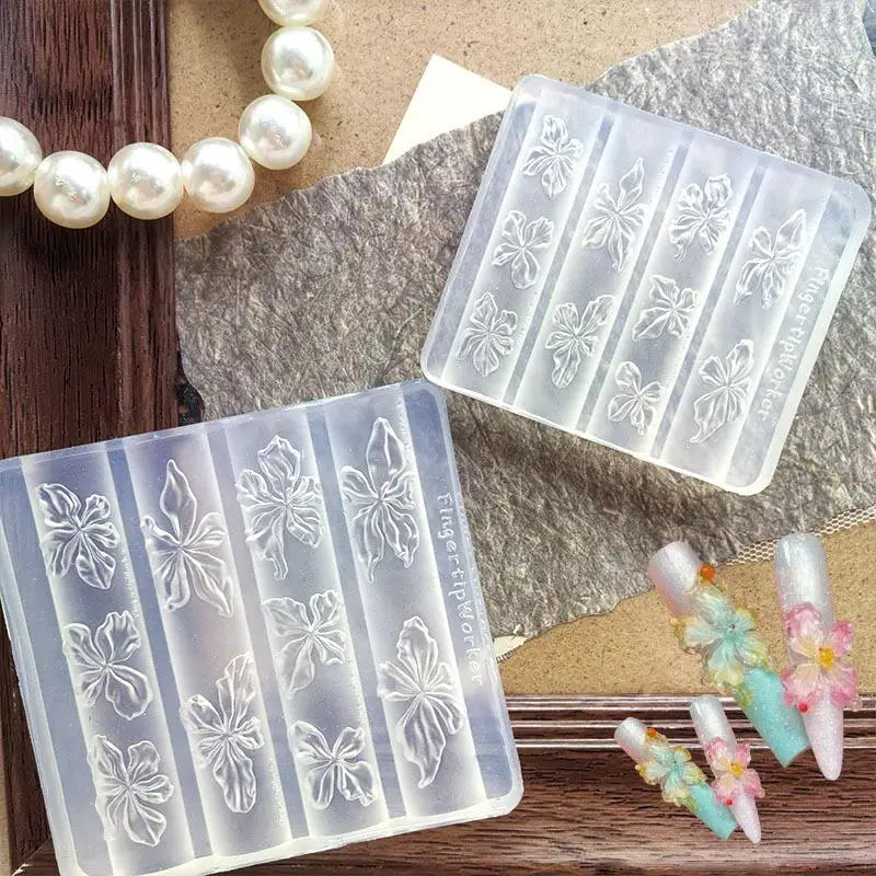 3D Flower Silicone Nail Mold | DIY Resin Casting Nail Art
