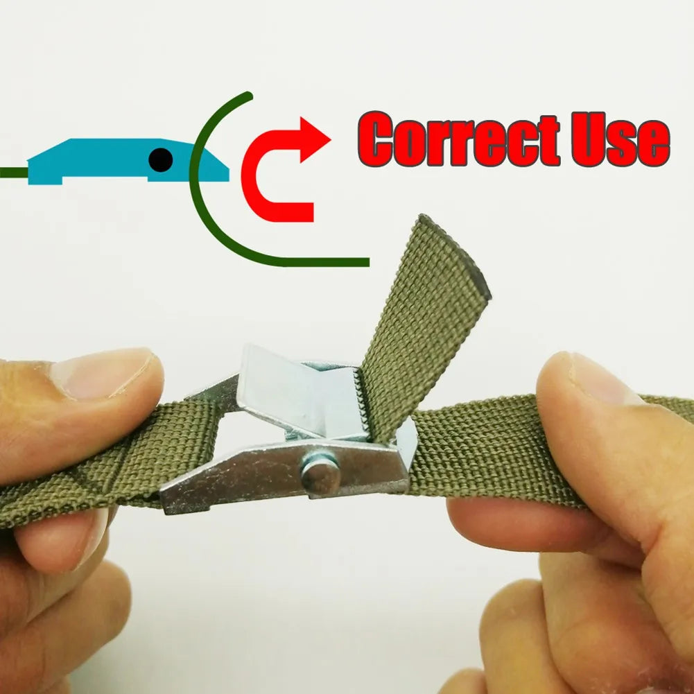 1M Lashing Strap W Buckle Nylon Quick Release Cargo Tie Down Luggage