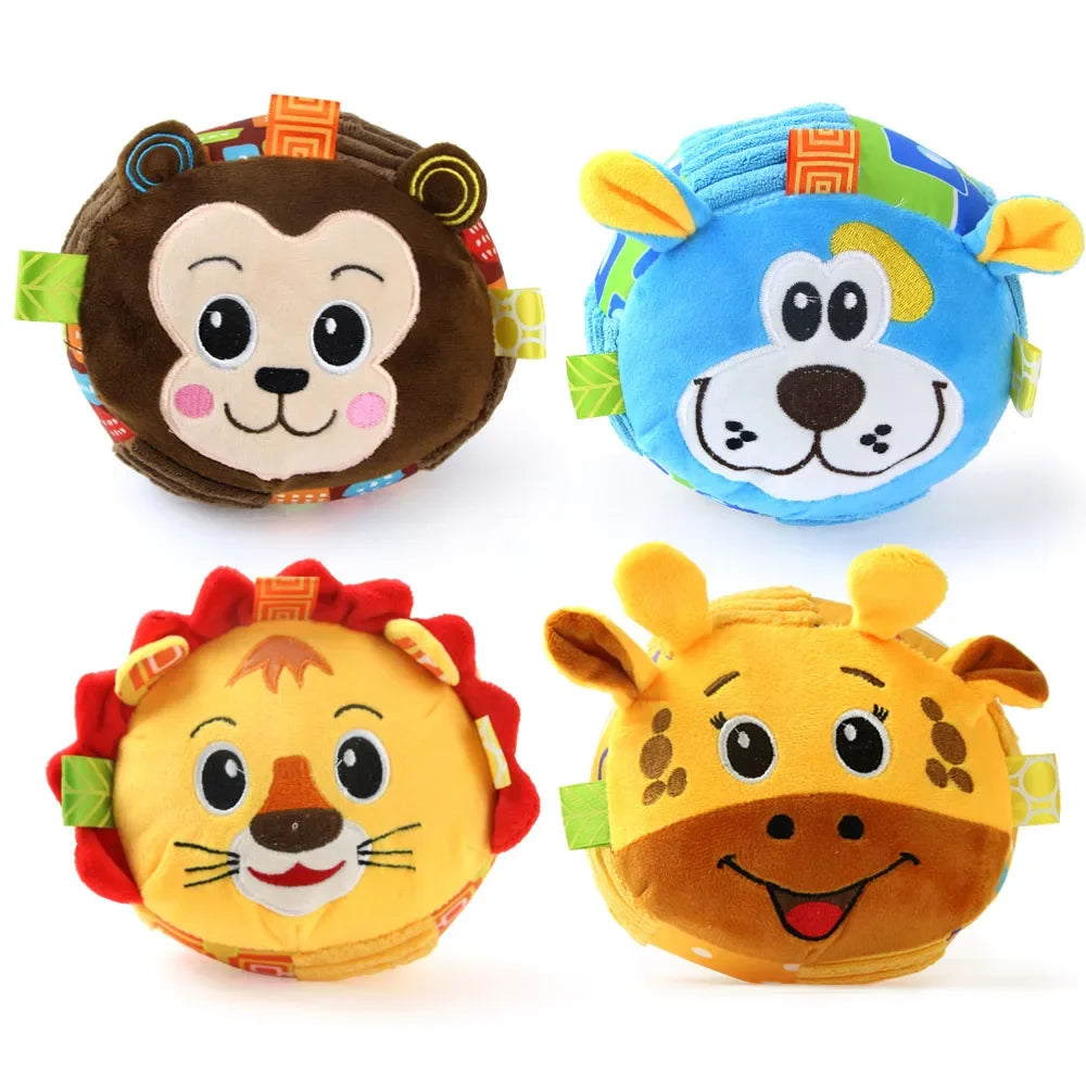 Plush Dog Voice Toys Balls Soft Fur Rattan Moving Ringtones Fun