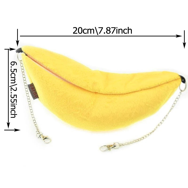Hamster Cotton Nest Banana Shape House Hammock Bunk Bed House Toys Cage For Sugar Glider Hamster Small Animal Bird Pet Supplies Peaceful Pleasures Health and Wellness