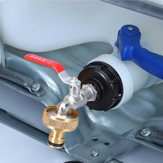 IBC Tank Tap Adapter S60x6 to 1/2" & 3/4" Thread Valve Fitting Tank Valve Adapter Oasis Select