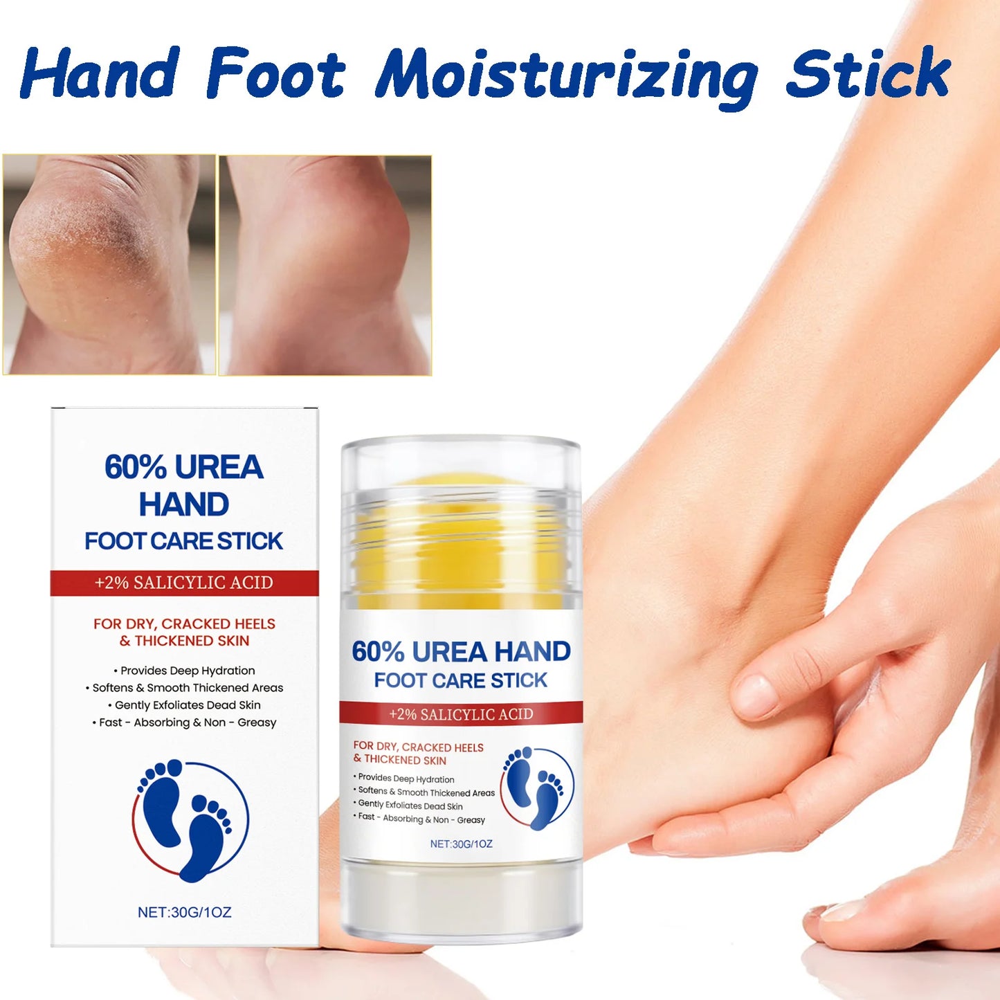 Hand Foot Moisturizing Stick Anti-Cracking Feet Exfoliating Removal Dead Skin Smooth Soft Skin Hand Feet Nourishing Care Balm Peaceful Pleasures Health and Wellness