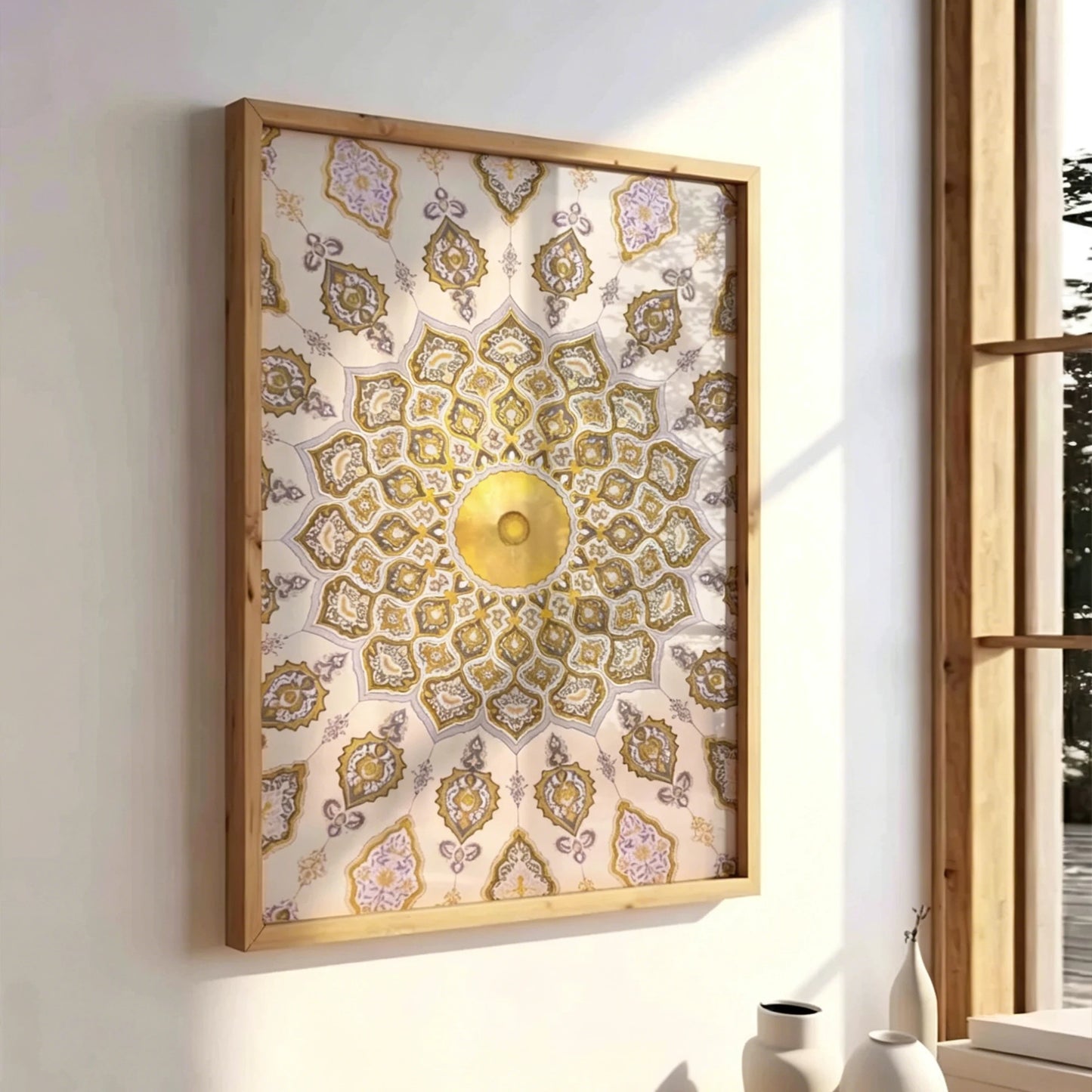 Islamic Mandala Canvas Wall Art Print | Modern Home Decor