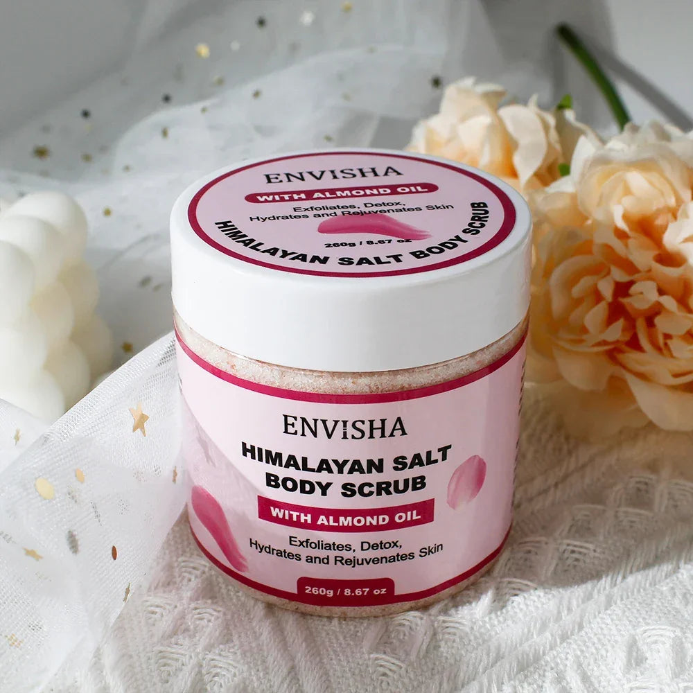 ENVISHA Rose Bath Salt Scrub – Exfoliating Body Massage Treatment Peaceful Pleasures Health and Wellness