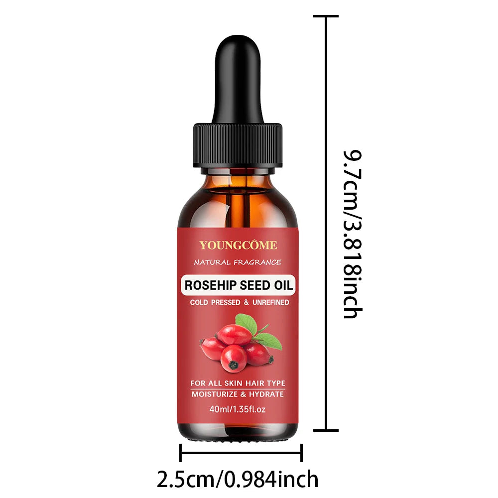 40/60ml Rose Essential Oil Pure Essential Oil Aromatherapy Skin Care Single Essential Oil Fragrance Oil for Woman Peaceful Pleasures Health and Wellness 40ml Other