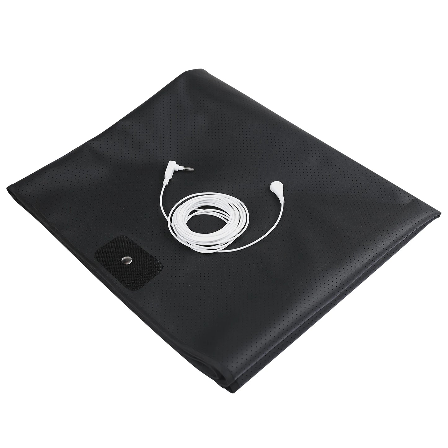 Grounding Bed Mat PU Leather with grounding Cord for Sleep Improve Stress Pain Relief Foot Health Mat Pad for Bed Floor Peaceful Pleasures Health and Wellness US Plug 68CMx153CM