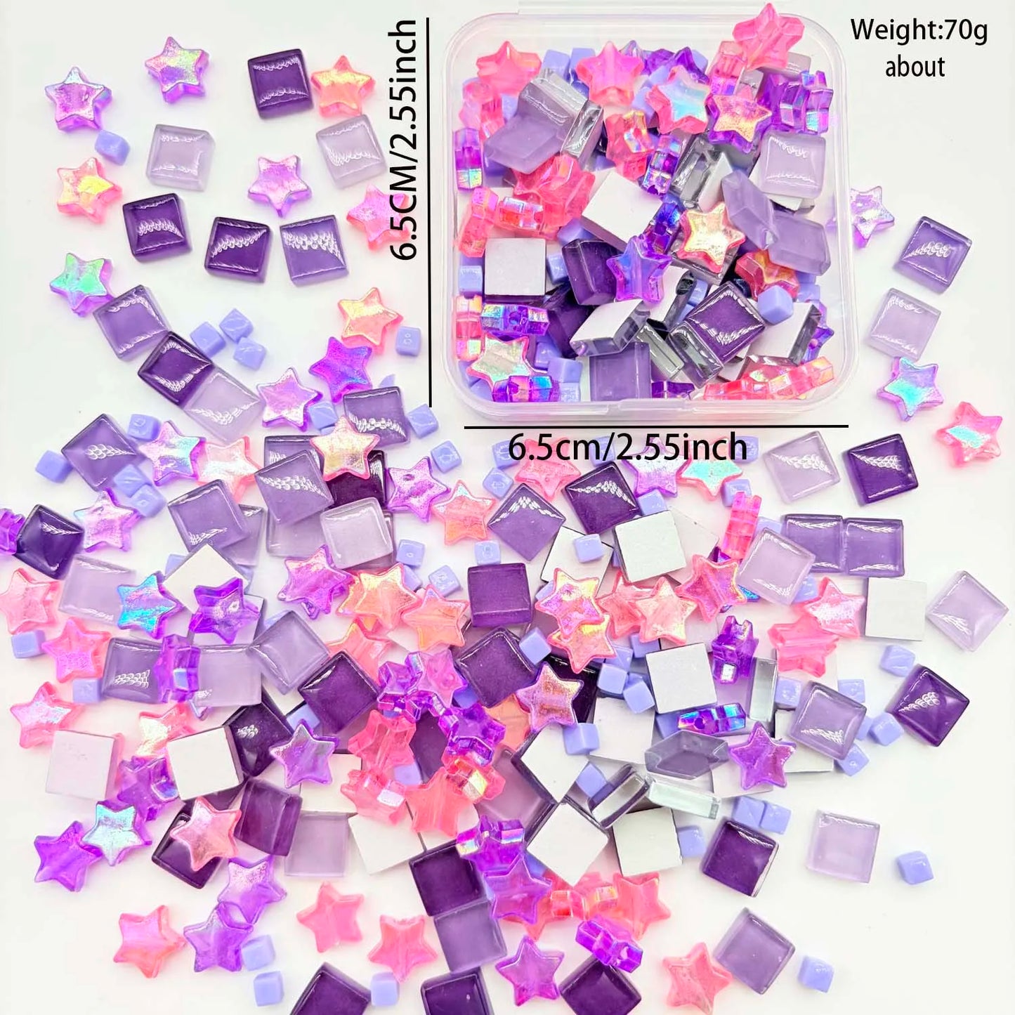 Glitter Multicolor Mosaic Tiles – Crystal Glass Craft Supplies