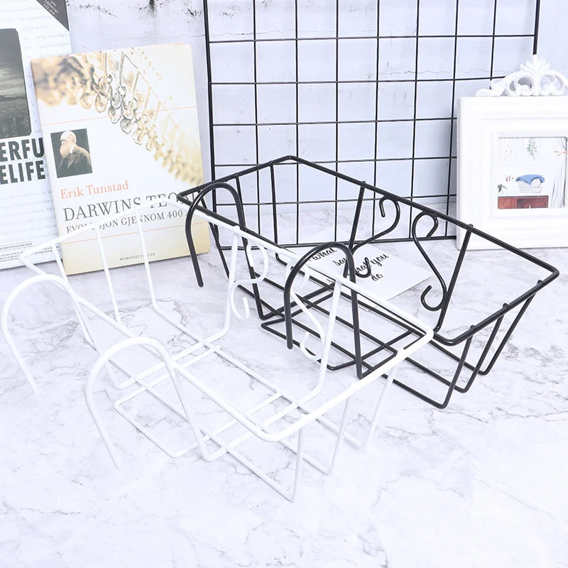Balcony Railing Hanging Plant Shelf Bracket – Iron Pot Holder