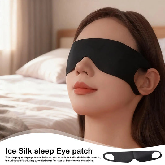 Ice Silk Sleep Mask – Light Blocking Eye Cover for Travel & Naps Sleep Eye Mask Peaceful Pleasures Health and Wellness