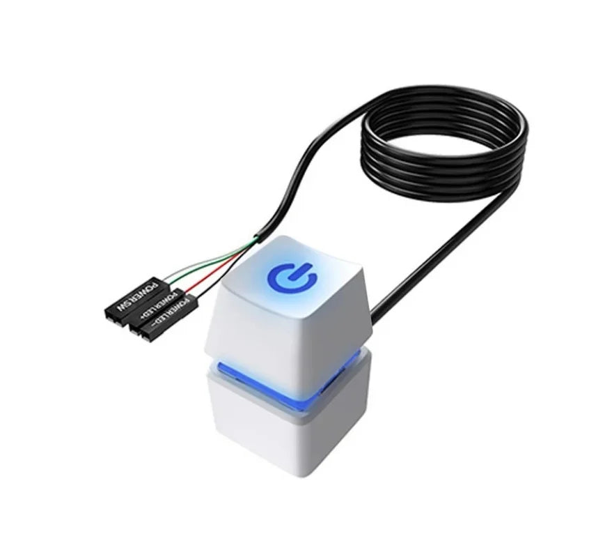 PC External Power Button Blue LED Switch – 2m Cable