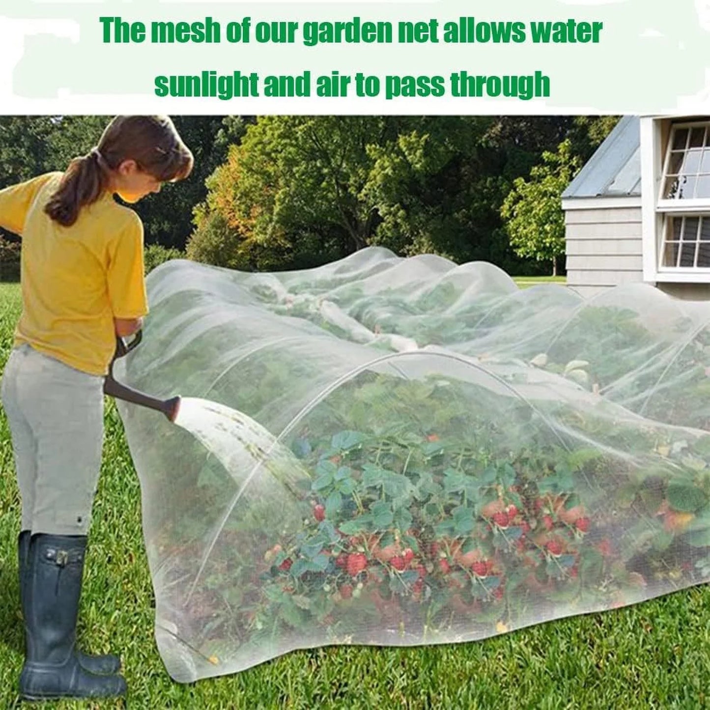7 * 100FT Ultra Fine Garden Mesh Netting Pest Barrier, Plant Covers for Outdoor Patio Greenhouse Crops Vegetables Fruit Flower Peaceful Pleasures Health and Wellness