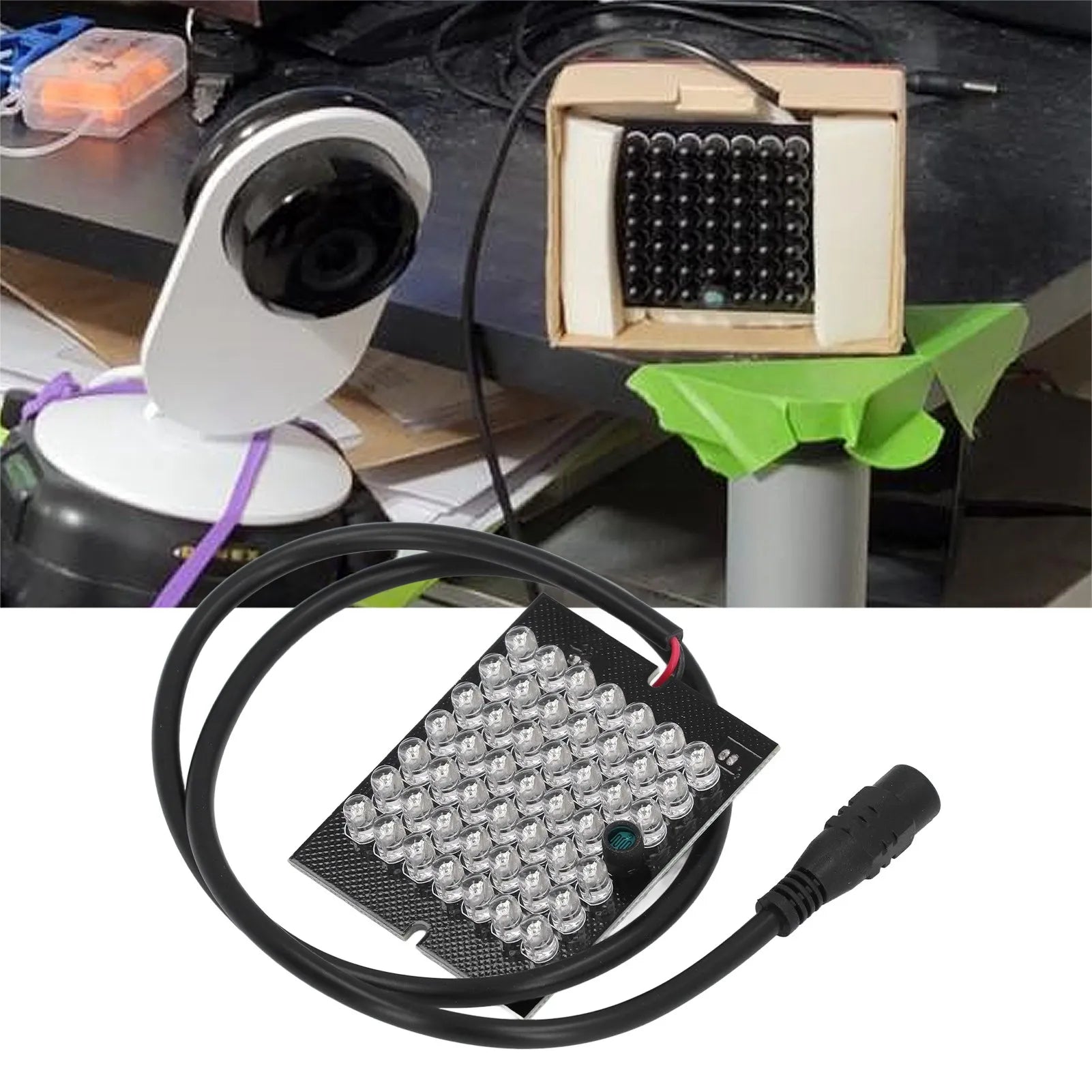 940nm Camera Light Board CCTV Camera Auxiliary Lamp High Power DC12V Built in Light Sensor Compact Design for Home Indoor Use Peaceful Pleasures Health and Wellness