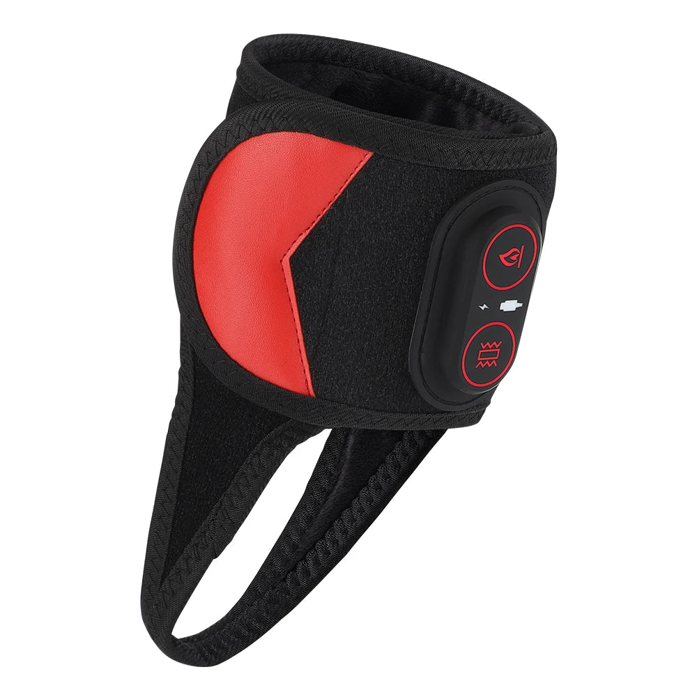Cordless Red Light Ankle Wrap with Heat & Vibration Foot Massager Sports Joint Care Strap 36PCS LEDs 660 850nm Ankle Gurad Belt Peaceful Pleasures Health and Wellness Black
