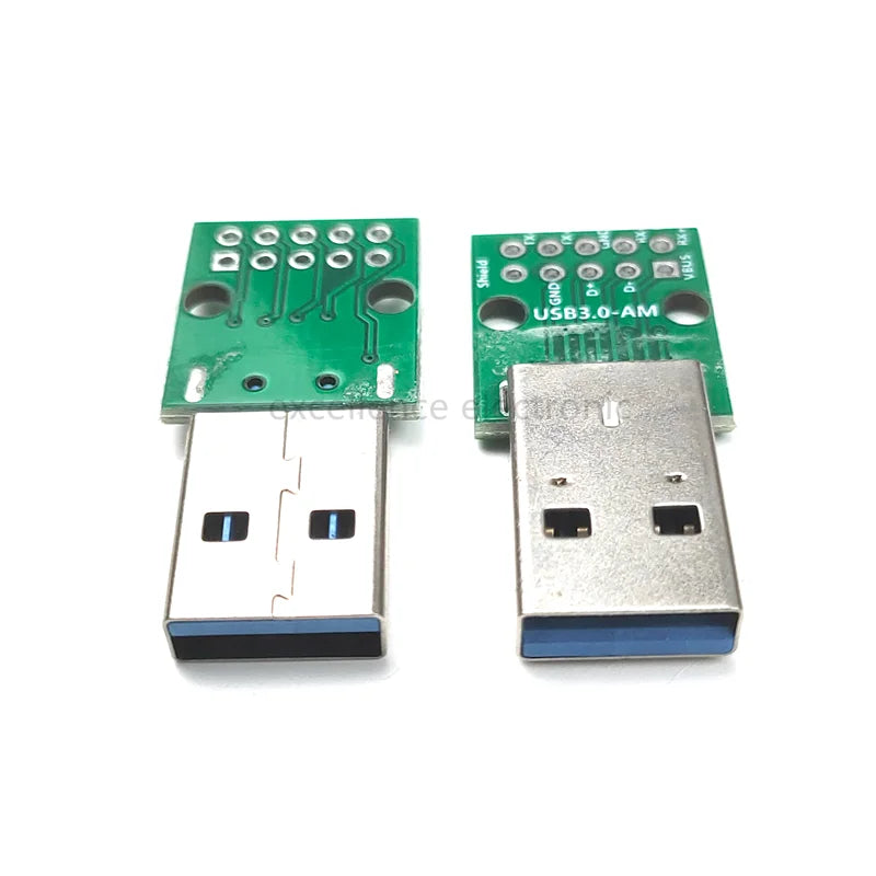 5PCS USB 3.0 Male Adapter Board DIY 2.54 Inline Soldered 9-pin Male Interface 3.0 High-speed Transmission Peaceful Pleasures Health and Wellness