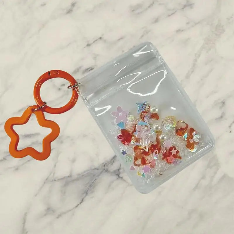 Mini Cartoon Bag Charm Pendant – Glitter Keychain Ornament
