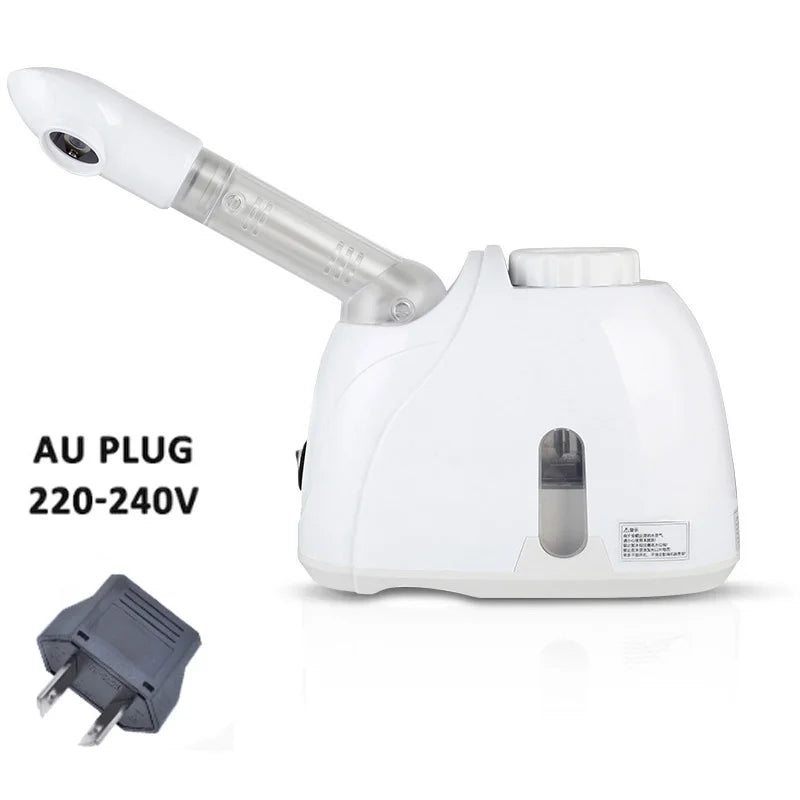 Professional Care Mini Appliances Face Nose Hot Spa Steamer Humidifier Vapozone Machine Nano Mist Spraer Facial Steamers Peaceful Pleasures Health and Wellness Light Grey