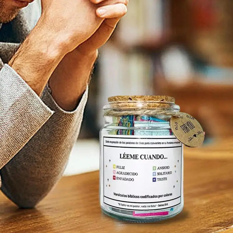 Bible Verse Jar Spanish Scripture Prayer Christian Scripture Prayer Positive Thinking Emotional Support Scripture Prayer Peaceful Pleasures Health and Wellness