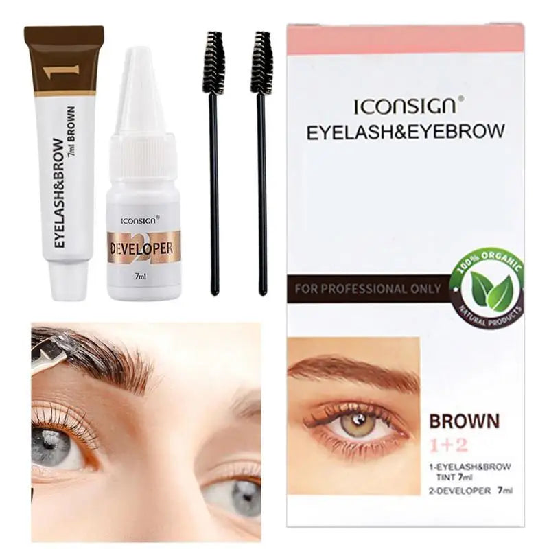 5-Piece Eyebrow Tinting Kit – Waterproof Semi-Permanent Brow Dye